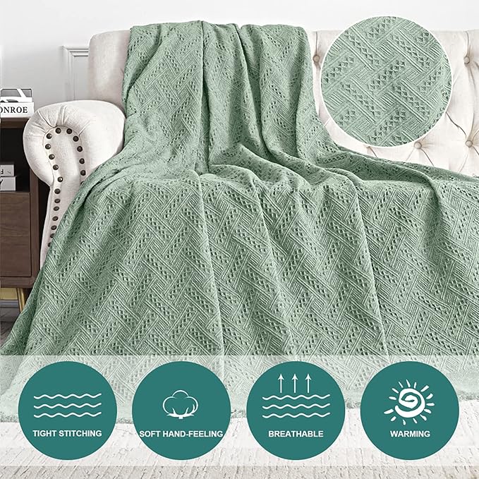 MYSKY HOME Sofa Covers, Sectional Couch Covers for 3 Cushion Couch, Geometrical Couch Cover Living Room Sofa Throws Sofa Slipcovers for Pets, Dogs(XX-Large, 91" x 134", Sage)