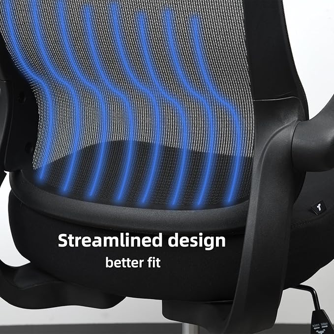 TT Airflex V2 Mesh Ergonomic Super Soft Wide Cushion Office Computer Desk Chair Adjustable Arms (Graphite Black)