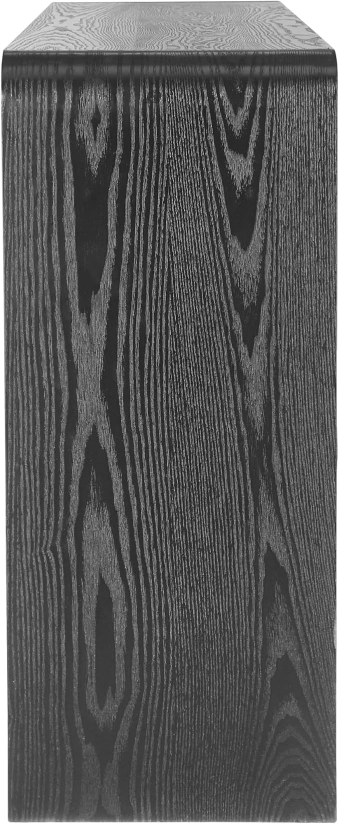 Modern Fluted Console Table with 3- Drawer, Rustic Farmhouse Entryway Table, Round Edge Sofa Table Design with Vertical Slats for Entryway, Hallway Living Room-59 Black