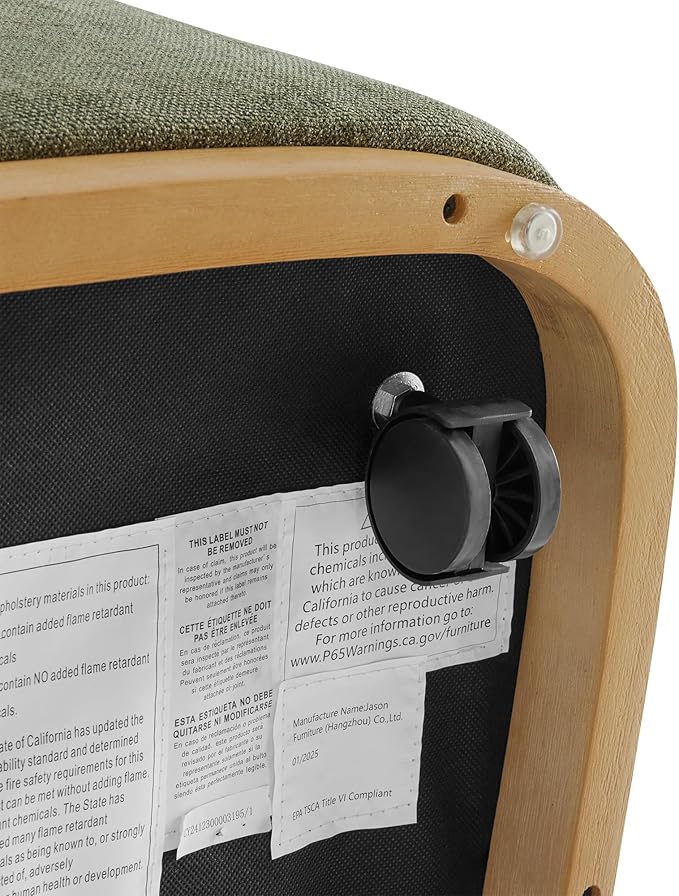 CHITA Upholstered Rolling Dining Chair on Casters Set of 2, FSC Certified Modern Fabric Dining Chair with Casters, Boucle Dining Chairs for Reading Room Kitchen Dining Room, Moss Green