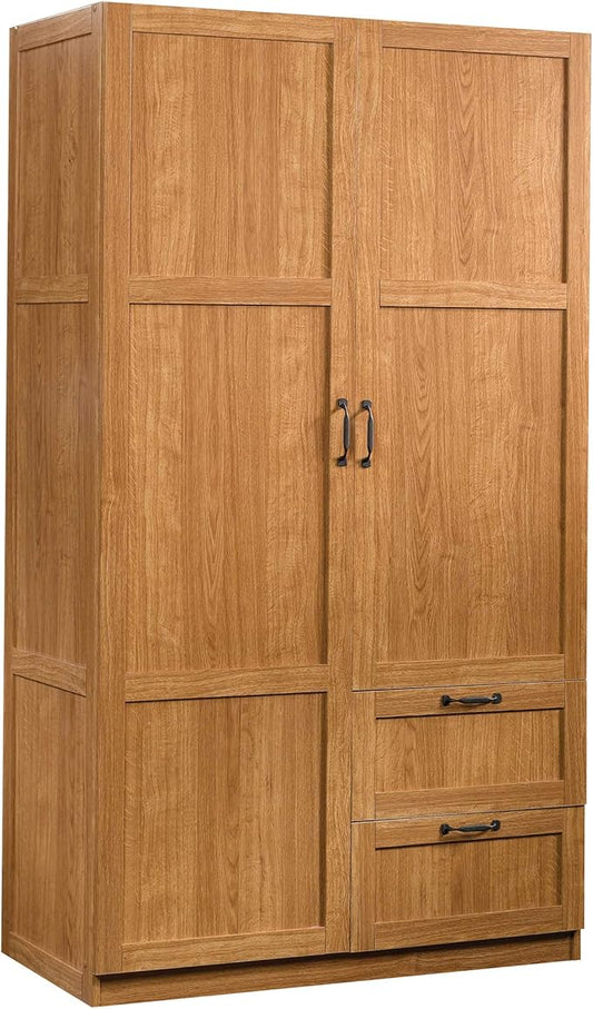 Sauder Storage Cabinet, Highland Oak Finish