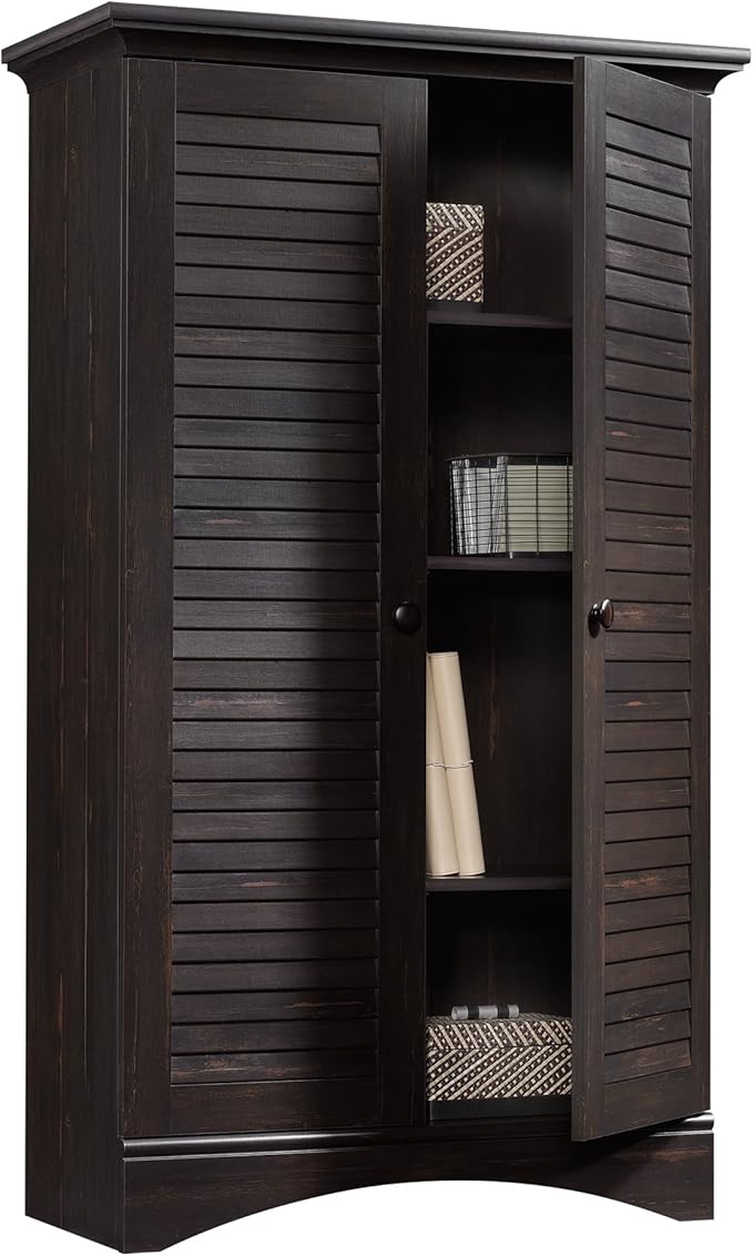 Sauder Harbor View Storage Cabinet/ Pantry cabinets, Antiqued Paint finish