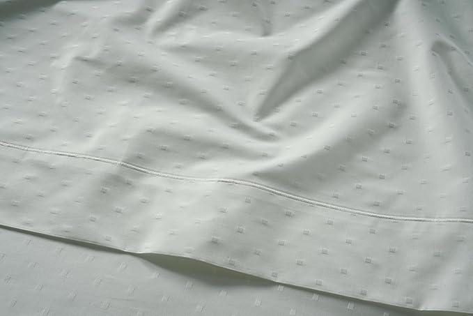 100% Egyptian Cotton Sheets King Size– Silky Sateen Weave for All Season Comfort, 15" Deep Pocket King Sheet Set, OEKO-TEX Certified, Fade Resistant, Durable Hotel Comfort at Home -Swiss Dot Mineral