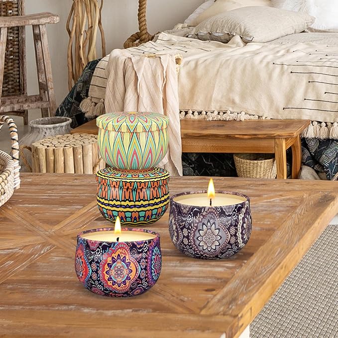 Scented Candles Gift Set, 48 Pack Candles for Home Scented, 1200 Hour Long Lasting Soy Candle, Birthday Gifts for Women, Aromatherapy Candle for Stress Relief, Relaxation, Bath, Yoga