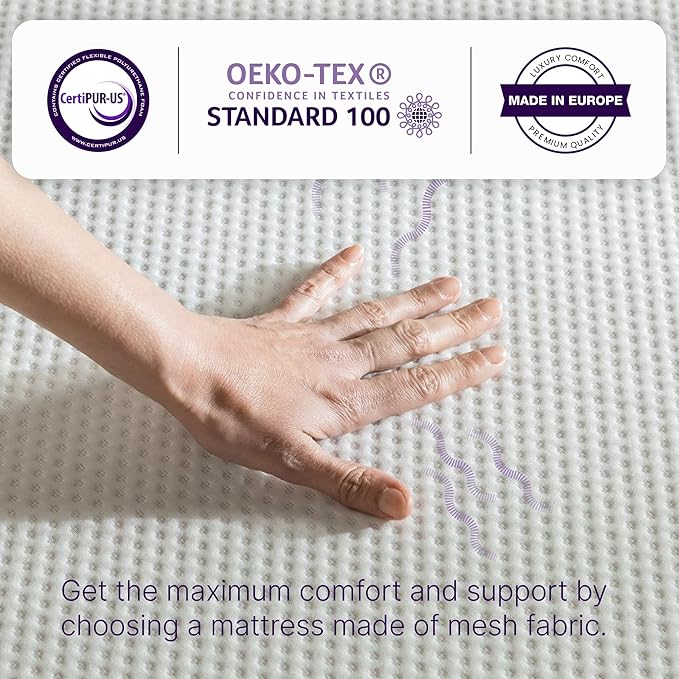 NapQueen Queen Mattress, 6 Inch Charcoal Memory Foam Mattress, Queen Bed Mattress in a Box, CertiPUR-US Certified, Medium Firm, Breathable Soft Fabric Cover