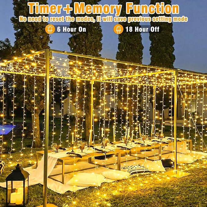 165FT 500 LED Christmas Lights Outdoor Indoor, Connectable Warm White Christmas Lights 8 Modes Clear Wire Waterproof Plug in Twinkle Fairy String Light for Classroom Wedding Tree Bedroom Decorations