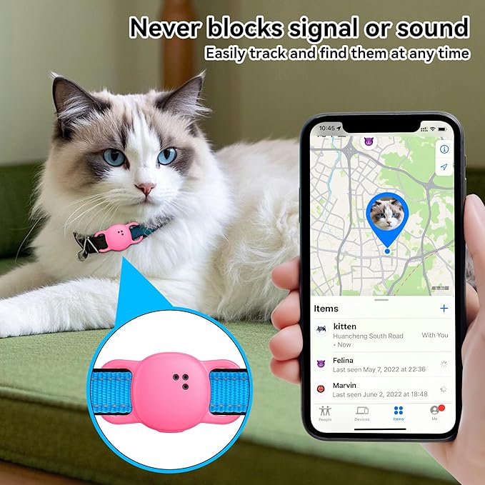 DDJ for Tile Life360 Sticker (2024) Tracker Cat Collar Case, 2-Pack Silicone Anti-Lost Protective Cover Tile Tracker Holder for Dog & Pet Collars, Durable, Easy Installation, Lightweight, Neon Pink