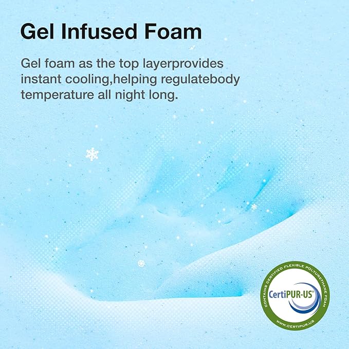 Novilla Full Mattress, 10 Inch Full Size Mattress with Gel Memory Foam for Cool Night Sleep & Pressure Relief, Motion Isolation, CertiPUR-US Certified