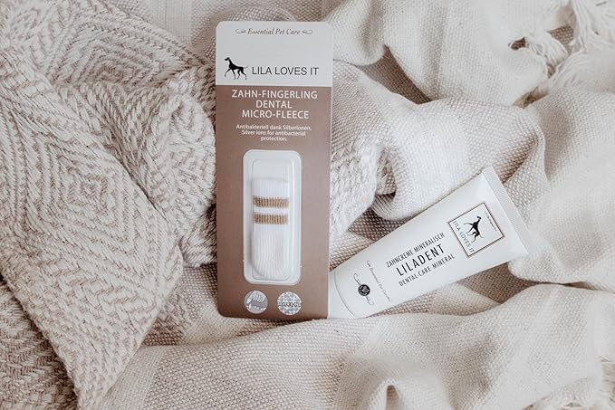 LILA LOVES IT Toothbrush for Dogs - Practical Dental Micro Fleece Made of Micro-Fleece, Dental Care for Dogs, Gentle on Gums, Dental Micro Fleece