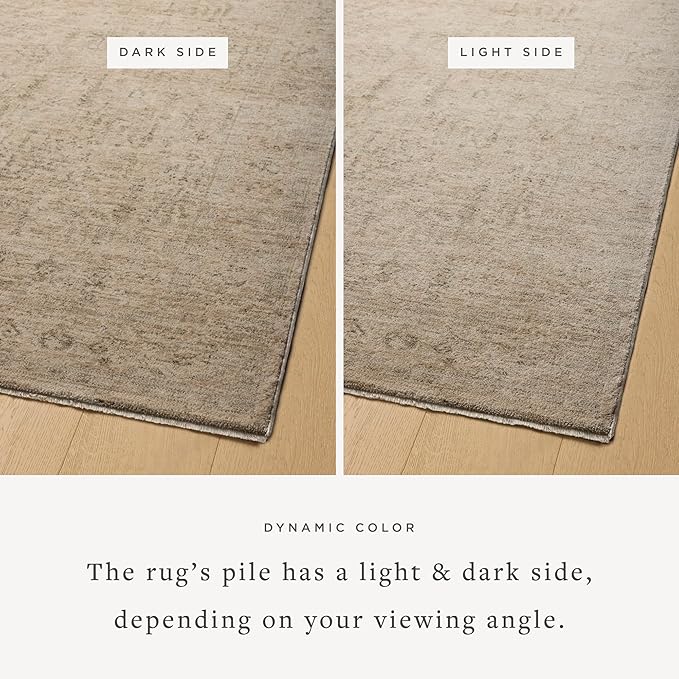 Loloi Magnolia Home by Joanna Gaines Junie Collection JUE-02 Oatmeal/Smoke 2'-7" x 10'-0", .38 Pile Height, Runner Rug