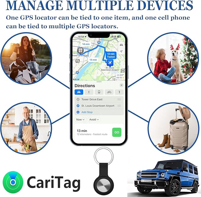 GPS Tracker for Vehicles,Car,Kids,Dogs,Safe Sync Real-Time Tracking Device with Global Coverage-Portable & Accurate Locator-No SIM Card Required/No Monthly Fee/No Subscription
