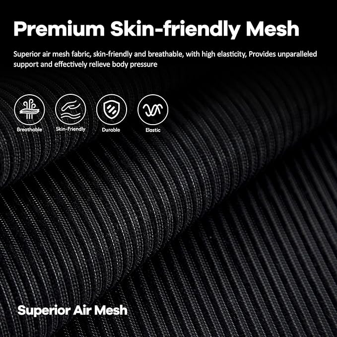 Office Chair Mesh Seat,Ergonomic Mesh Desk Chair with Adjustable Lumbar Support,Computer Chair with Flip-up Armrests, Rolling Executive Chairs, Home Office Chair(Black)