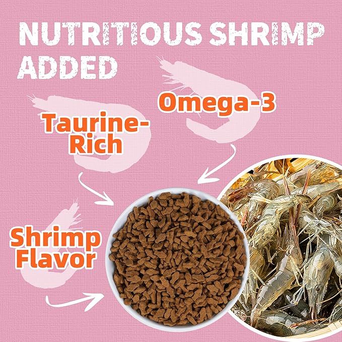 Just Try 16 OZ Shrimp Cat Treats - Grain Free, Crunchy Cat Snacks with Real Shrimp & Krill Oil for Cats, Omega-3 for Skin & Coat, Training Treats