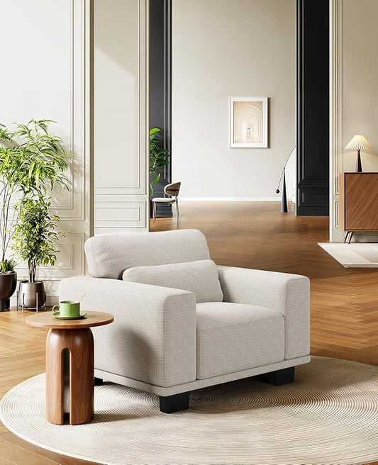 Amada 40" Oversized Accent Sofa Chair, Modern Armchair with Deep Seat, Comfy Upholstered Large Reading Chair with Removable Washable Covers for Living Room & Bedroom Office