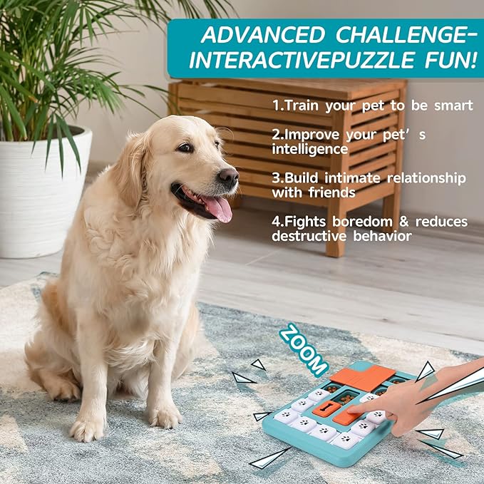 Dog Puzzle Toys - Interactive IQ Training & Mental Stimulating Toys for Large, Medium & Small Dogs