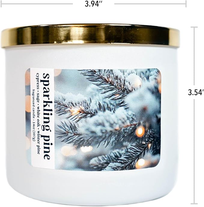 Colonial Candle Sparkling Pine Scented Candle, Holiday Scented Candle - Made in The USA