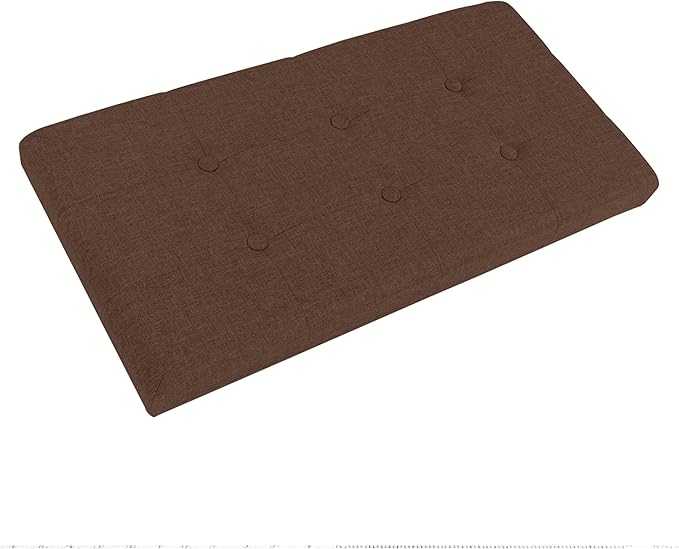 Lavish Home Ottoman Set of 2 - Ottoman Foot Rest, Linen Chest, or Storage Bench Set - 30in Ottomans for Living Room, Bedroom, Dorm Storage (Brown)