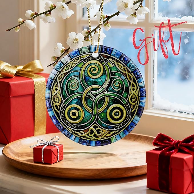 Celtic Triskelion Ornament, Christmas Ornaments, Christmas Tree Ornaments, Holiday Decor, Celtic Symbol Decor, Irish Gifts, Housewarming Gifts, Gift Exchange & Gift Idea, Giftbox Included