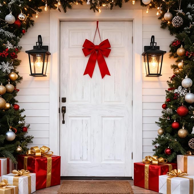 Kalium Outdoor Wall Lantern 2 Pack, Waterproof Exterior Wall Mount Light with Clear Glass in Black Finish, Porch Outside Lighting for Entryway, Backyard, Patio, E26 Base, Clear Glass 12.5 in