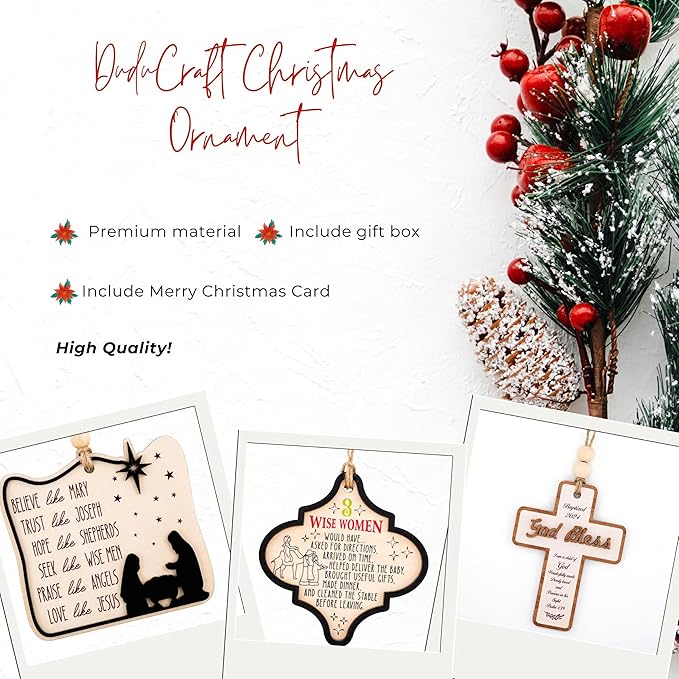 Christmas Ornament 2025 - Christian Christmas Ornaments - Religious Christmas Ornaments - Christmas Ornaments - Christian Christmas Decor - Christmass Decoration