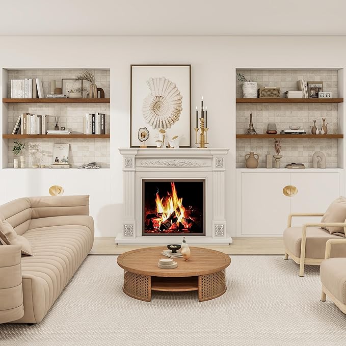 Vivelove Wide Floating Shelves for Wall 12 Inch Deep, 47.2" X 12" X 2" Floating Shelf, 2 Inch Thick Shelf for Living Room Bathroom Bedroom Kitchen Book Room, Rustic Farmhouse Decor Set of 2, Walnut