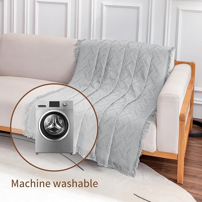 Deep Dream Sectional Couch Cover - Geometrical Jacquard Fabric Sofa Cover (X-Large, 71"x118", Light Grey) for Dogs & 3 Cushion Couch