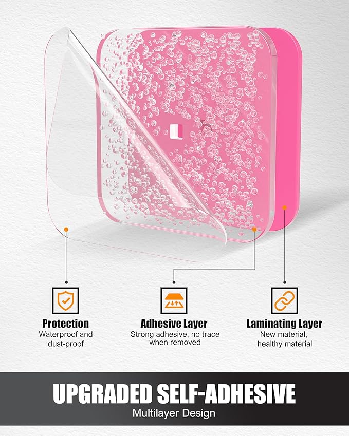 Hat Rack for Hat Storage (4-Pack), Multi-Purpose Hat Organizer, Strong Adhesive Hat Hooks for Wall Hat Organizer for Baseball Caps, Two Mounting Options Hat Hook, Rose (Color)