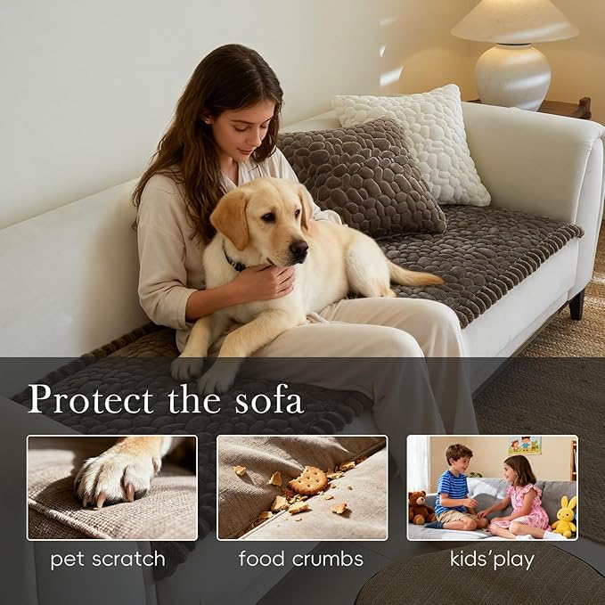 Couch Covers for 3 Cushion Couch Sofa Pet Friendly,Non-Slip Sofa Cover Washable