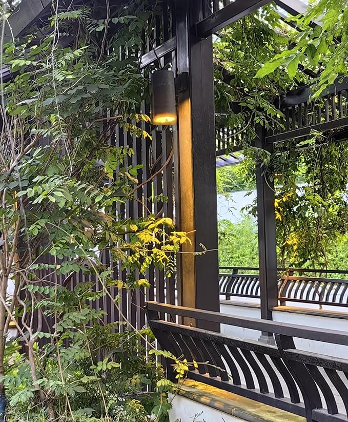 Dusk to Dawn Outdoor Lighting, Exterior Lights -ETL Listed, Aluminum Anti-Rust Waterproof Wall Mount Cylinder Design, 1-Direction Up or Down Light Fixture for Porch,Patio or Garage (3 Pack)