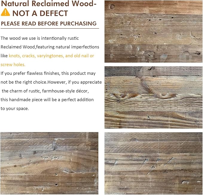 Reclaimed Solid Wood Console Table, 59" Long Farmhouse Entryway Table, Rectangular Couch Tables Behind Sofa, Accent Tables for Hallway, Entrance, Foyer, Living Room