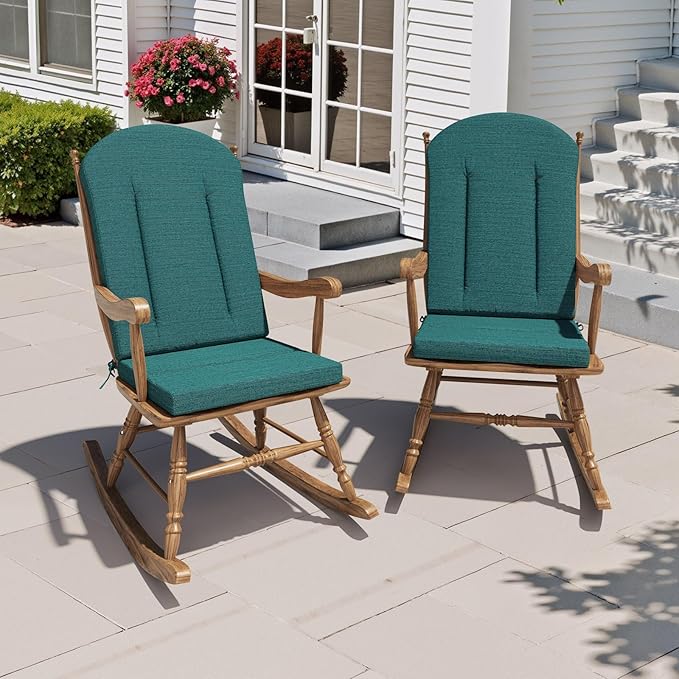 Crestlive Products Adirondack Chair Cushion Outdoor Rocking Chair Cushion Water Resistant 50x20 Inch High Back Patio Replacement Cushion, Malachite