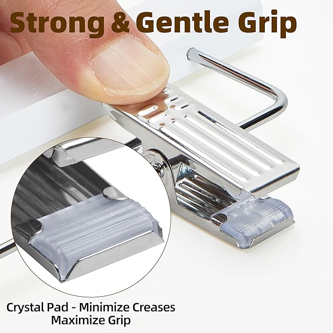 HOUSE DAY Premium Wooden Pants Hangers 25 Pack, Solid Lotus Wood Skirt Hangers with 2-Adjustable Clips, Heavy Duty & Anti Slip Wood Bottom Hanger for Slacks, Jeans, Trousers, Shorts (White)