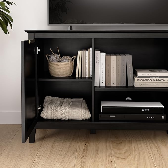 Bush Home 58-inch Sideboard Storage Cabinet, Dining Room Furniture, Camille Collection, Onyx Birch