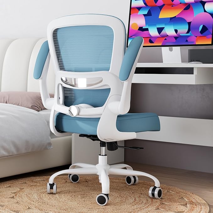 TRALT Office Chair - Ergonomic Desk Chair with Adjustable Lumbar Support, Mesh Computer Chair, Executive Chairs for Home Office Comfortable Lumbar Support,Sky Blue