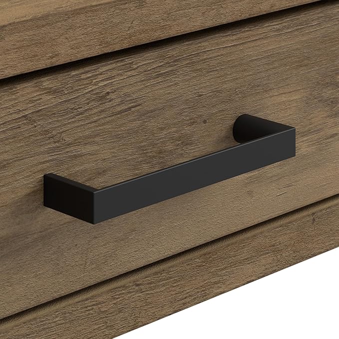 Bush Furniture Steele 54W Writing Desk with Storage in Reclaimed Pine | Large Wooden Computer Table for Home Office Workspace