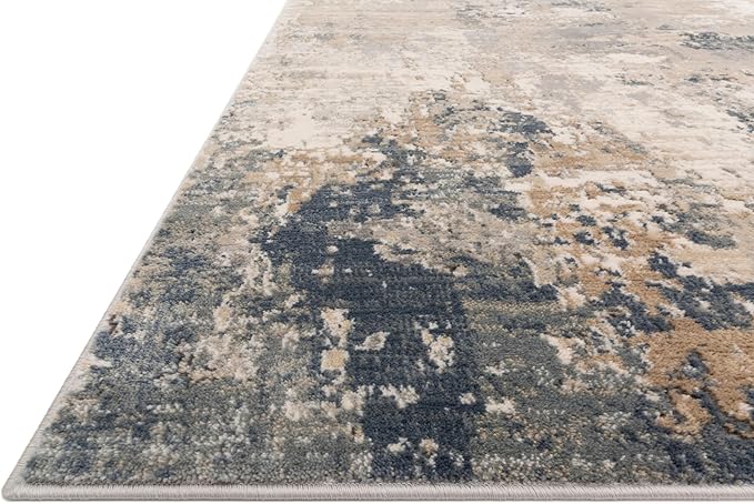 Loloi Teagan Collection TEA-06 Sand/Mist 11'-6" x 15' Area Rug, Large, Soft Neutral Rug, High-Traffic for Living Room, Bedroom, Home Office, Dining Area