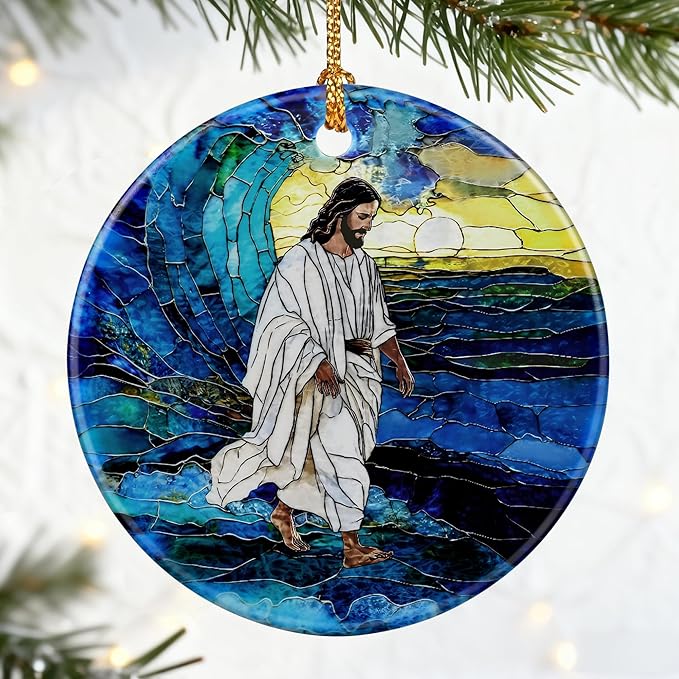 Jesus Christ Ornament, Christmas Ornaments, Christmas Tree Decorations | Christian Home Decor, Religious Decor Gifts for Christians, Religious Gifts, Gift Exchange & Gift Idea, Giftbox Included