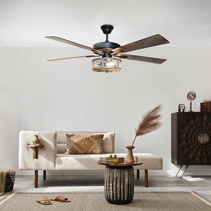RIVER OF GOODS 52" W LED Indoor Oil Rubbed Bronze WiFi Smart Ceiling Fan Compatible with Amazon Alexa and Google Home
