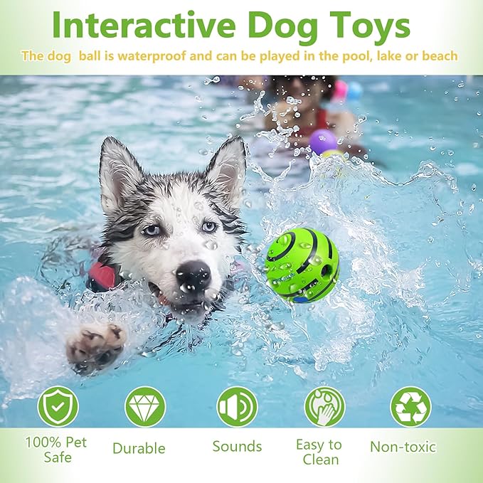 Dog Toys,Interactive Dog Balls for Large Dogs,Durable Vinyl for Training, Teeth Cleaning & Energy Release
