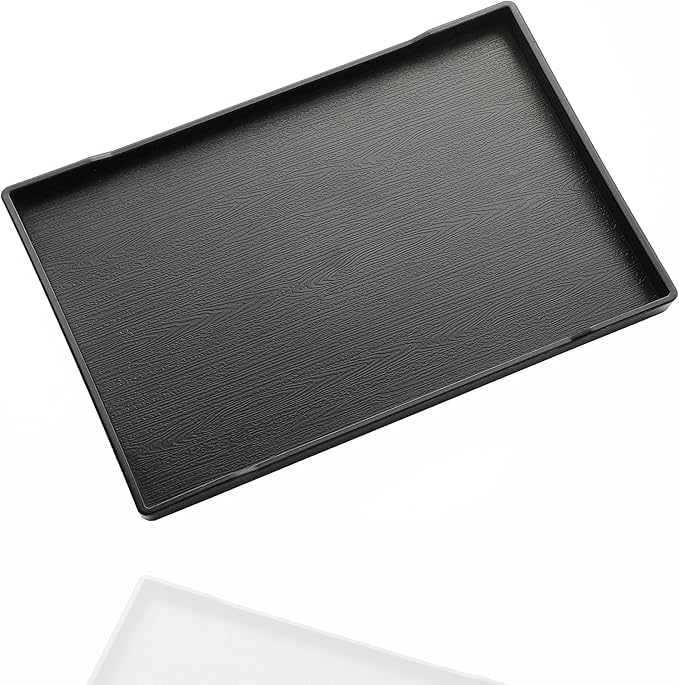 Small Black Serving Tray (9.5 x 7 inch) for Serving Accessory, Spa, Coffee, Drinks, Wine, Tea, Bar, Party, Seasoning, Perfume and Display Use.