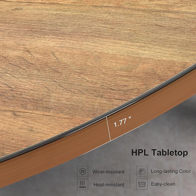 PURPLE LEAF 5 Pieces Round Dining Set Patio Aluminum Modern Oversize Round Table and Wicker Chairs with Cushions for Kitchen Porch Garden Outdoor Furniture Sets