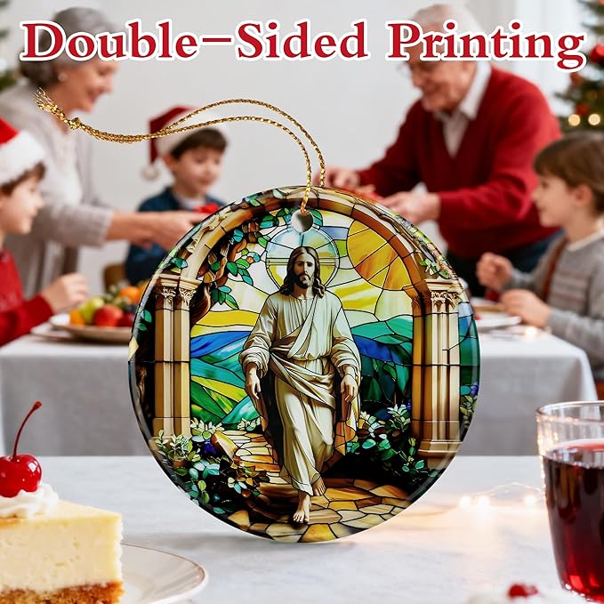 Jesus Ornament for Christmas Tree, Christian Religious Ornament, Christmas Ornaments, Christian Home Decor | Lord Jesus Gifts, Religious Gifts, Gift Exchange & Gift Idea, Giftbox Included