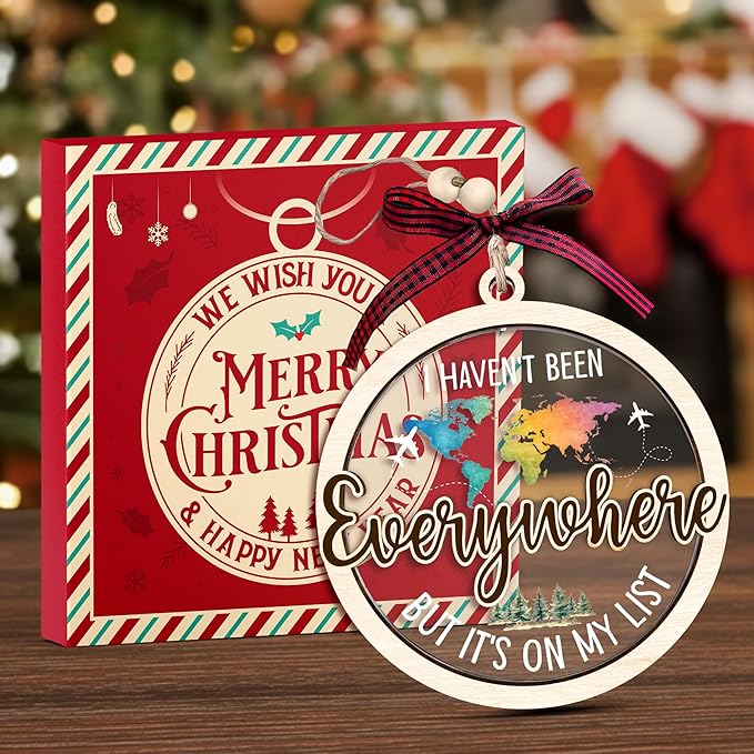 Travel Ornaments for Christmas Tree - Unique European Christmas Ornaments, Ideal Gifts for The Avid Traveler, Ideal Gifts for Travel-Enthusiasts, and Brilliant Travel Christmas Tree Decorations