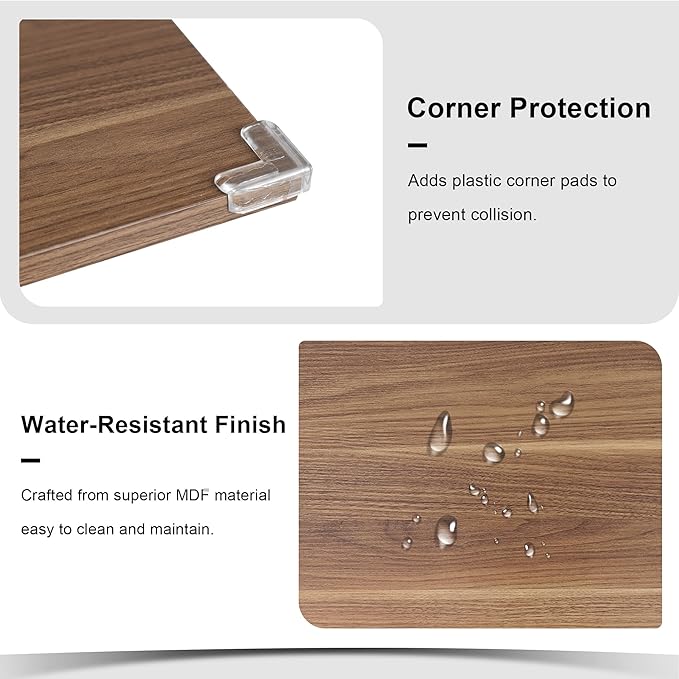 Feonase 5-Piece Dining Table Set for 4-8 People, 63" Extendable Kitchen Table with 2 Benches and 2 Square Stools, Mid-Century Modern Wooden Dining Room Table, Space-Saving, Walnut