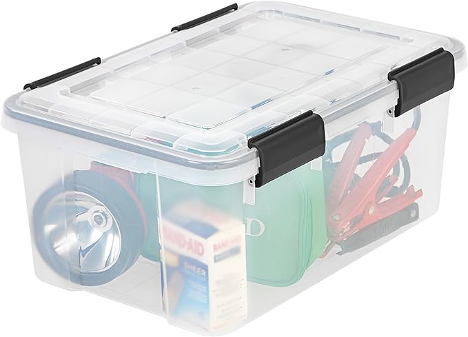 IRIS USA 19 Quart WeatherPro Storage Box, Clear
