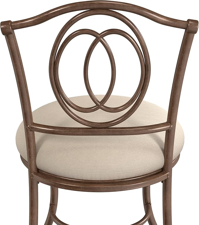 Hillsdale Emerson Metal Vanity Stool, Golden Bronze