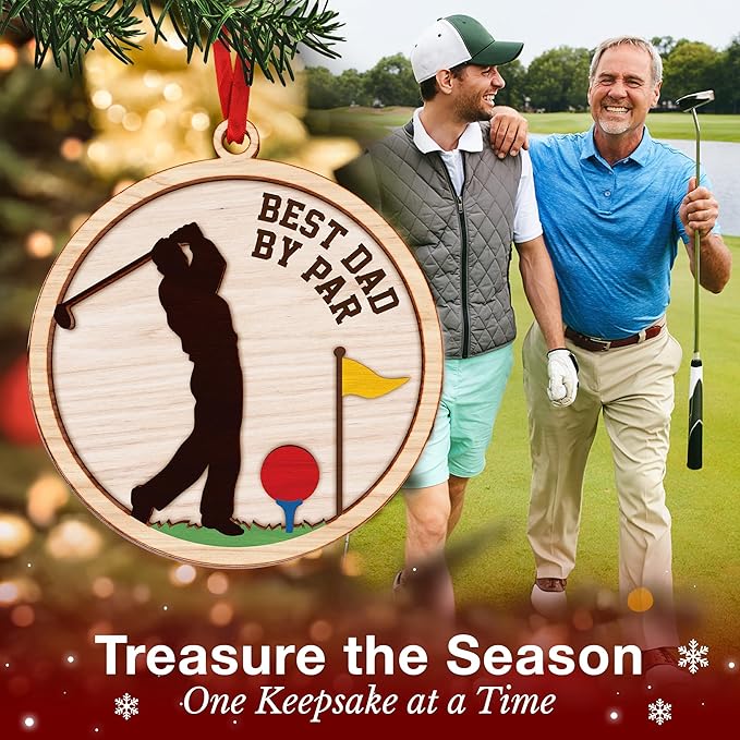 Golf Ornaments for Christmas Tree - Unique Golf Themed Christmas Ornaments for 2025, Perfect Dad Gifts, Ideal for Golf Enthusiasts, Stylish Ornament for Men and Women, Funny 2025 Ornament