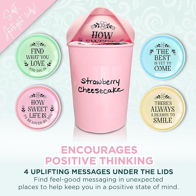 KOYAIRE Pint Ice Cream Containers for Homemade Ice Cream (16oz. Each / 4 Pack), Airtight, Reusable Freezer Storage Containers with Lids - Set of 4