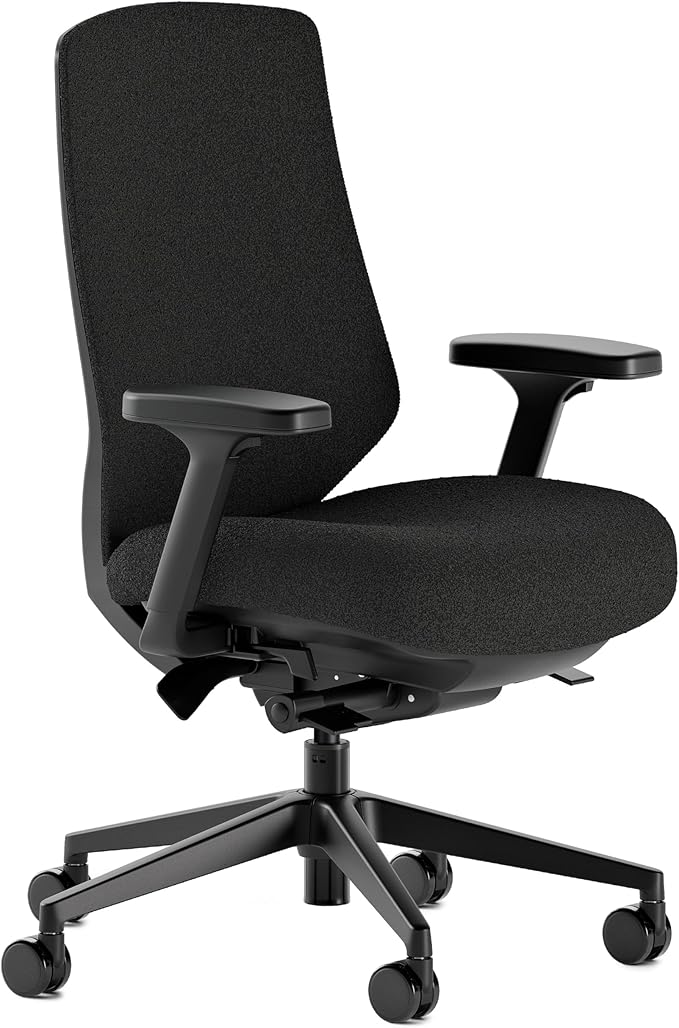 Branch Ergonomic Chair Pro - Mesh Office Chair with 14 Points of Adjustment - Height, Depth & Tilt Adjustable - 5D Armrests - Forward Tilt, Smooth Recline, and Lumbar Support - Black Boucle