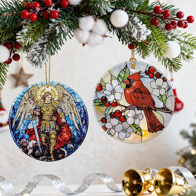 Archangel Michael Ornament | Christmas Ornaments, Christmas Tree Ornaments, Holiday Decor, Spiritual Protection Decor | Religious Gifts, Christian Gifts | Faithful Gift, Spiritual Guardian Gift